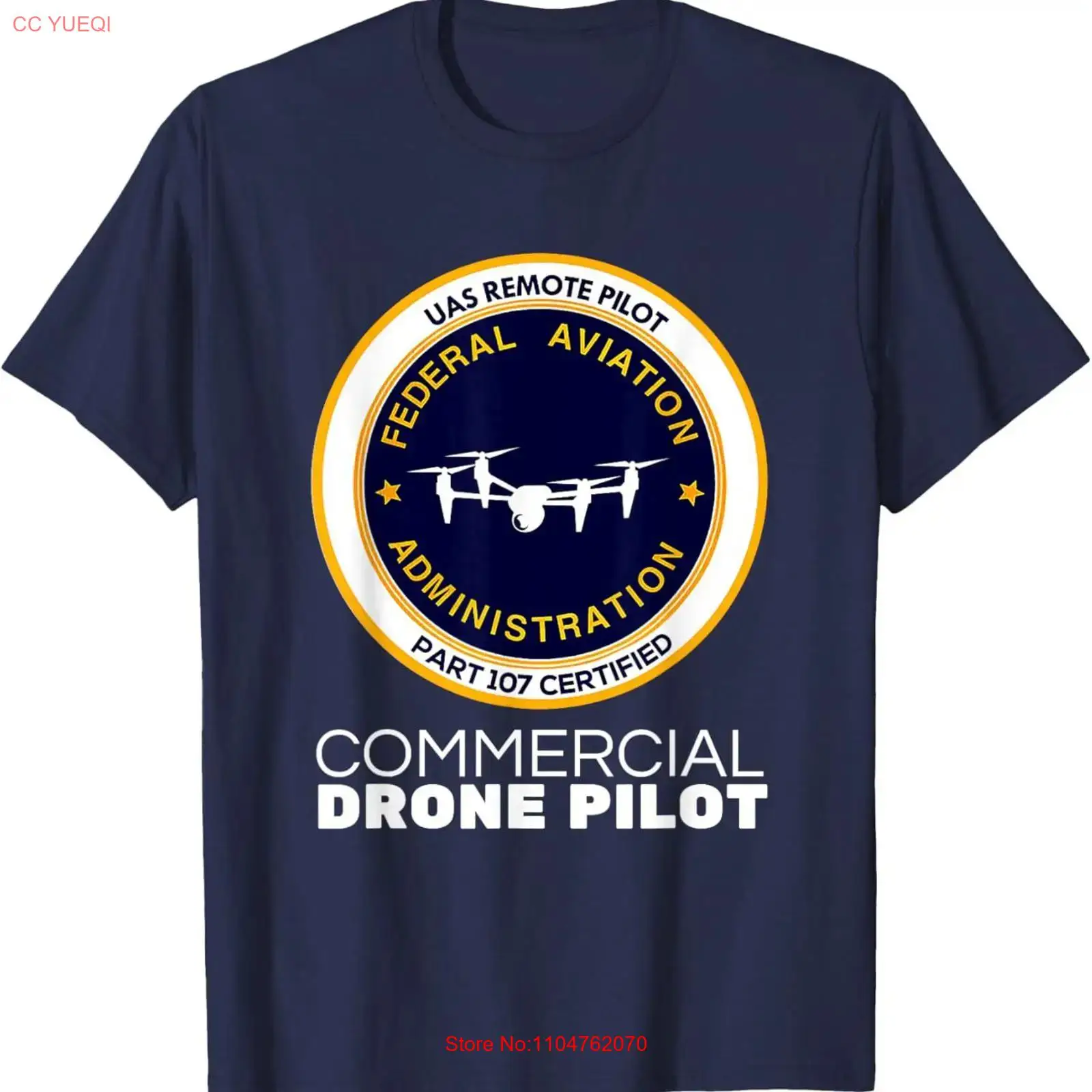Commercial Printing Usa - FAA 商用ドローンパイロット Tシャツ ヴィンテージ ウォッシュド ユニセックス