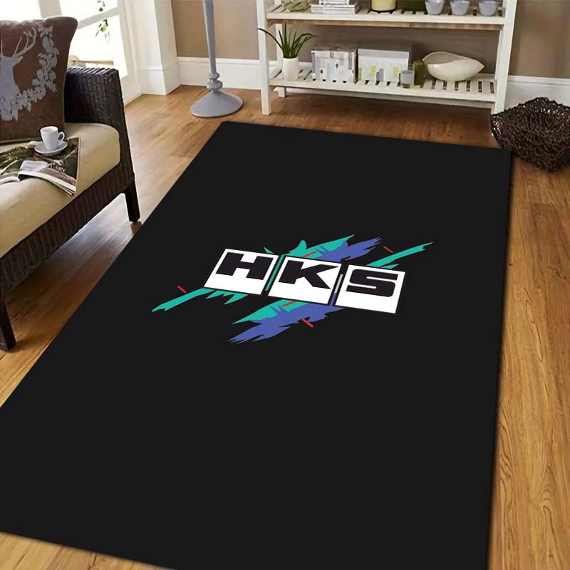 Commercial Printing Usa - 3DレーシングH-HKSプリントエリアラグ滑り止めフロアマットドリフトスポーツカーパターンマットリビングルーム寝室ガレージ家の装飾用