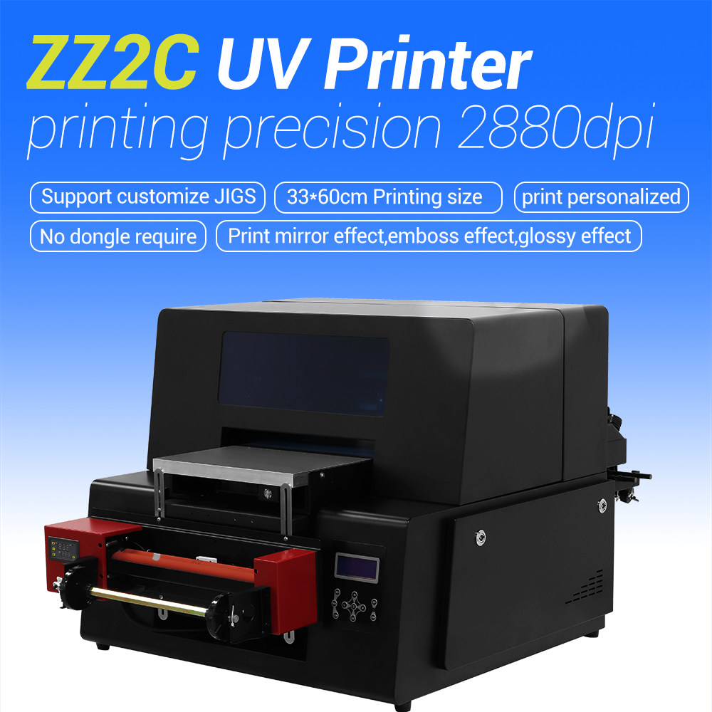 Commercial Printing Network - Refinecolorフラットベッドロール一体型UVプリンター3DエンボスCMYKホワイトニス（革、バナー、ステッカー、PVC用）エプソンデュアルノズル