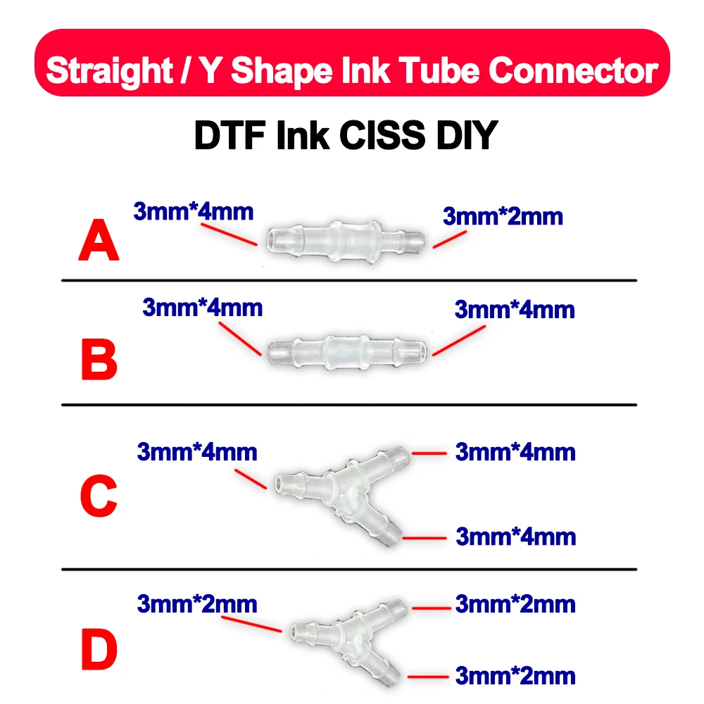15 個エコ溶剤ストレート/Y 形状インクチューブコネクタフ - Solvent Printer Ink のレビューと価格
