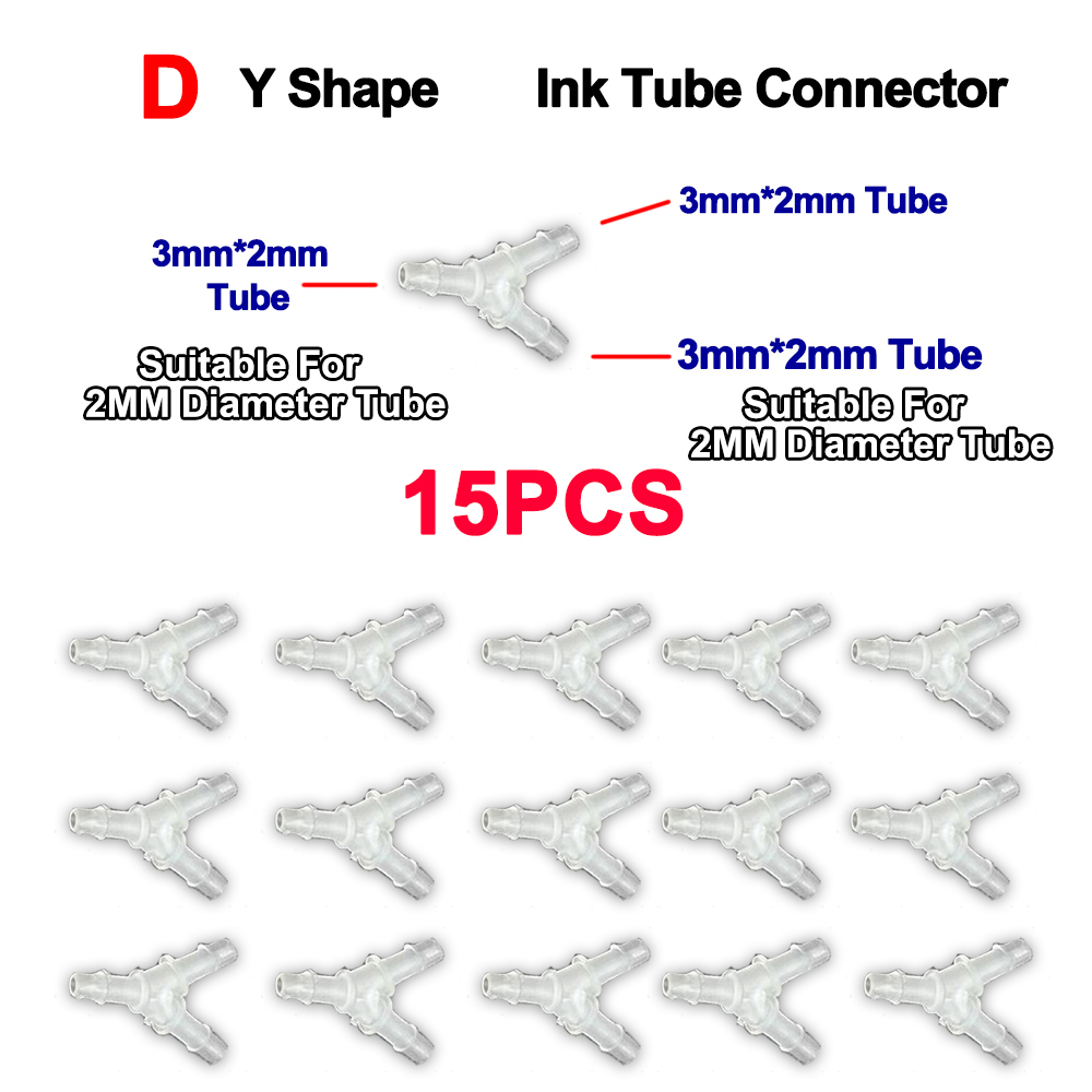 15 個エコ溶剤ストレート/Y 形状インクチューブコネクタフ - Solvent Printer Ink のレビューと価格