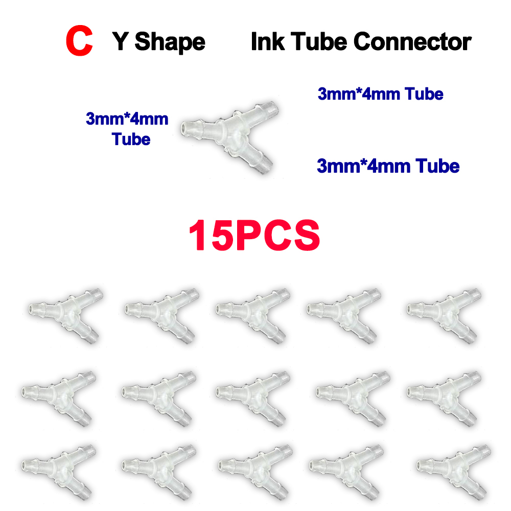 15 個エコ溶剤ストレート/Y 形状インクチューブコネクタフ - Solvent Printer Ink のレビューと価格